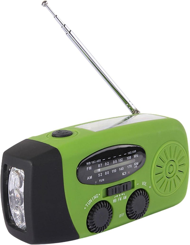 ويوبلز راديو يعمل بالطاقة الشمسية، بطارية 1200 مللي أمبير، راديو طوارئ NOAA للأحوال الجوية، مصباح يدوي، بنك طاقة محمول، راديو AM/FM، ومصباح LED للطوارئ الخارجية - Image 1